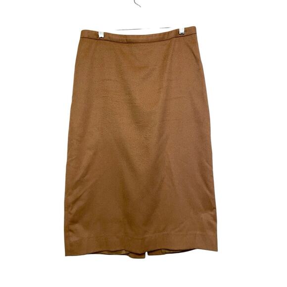 Vintage Michael Kors Camel Hair Straight Pencil Skirt Size 8 Tan Brown Career‎ - Picture 1 of 5